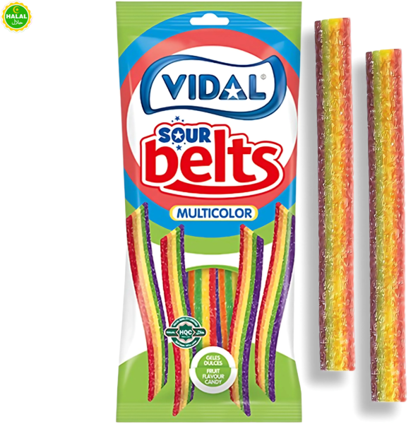 VIDAL - Sour Belts Multicolor HALAL 90g